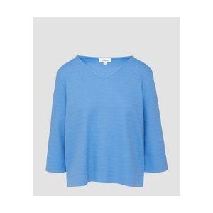 Sweatshirt - V-halslijn - Getextureerde Jersey - 3/4-mouwen