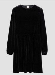 Design - Jurk - Effen - Fluweel/Nicky Velours - Lange Mouw