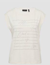 s.Oliver BLACK LABEL - T-shirt - ECRU - Dames - Ruime Pasvorm