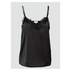 s.Oliver - 2156329 - Satijnen Top - Zwart