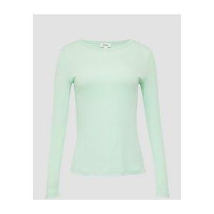 s.Oliver Casual katoenen longsleeve in slim fit, munt, 42