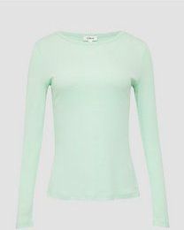 s.Oliver Casual katoenen longsleeve in slim fit, munt, 42