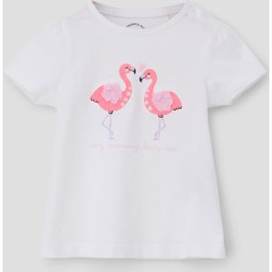 T-shirt met flamingo-artwork