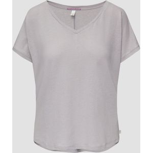 T-shirt van een linnenmix in een relaxed fit