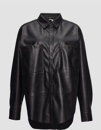 Blouse - Rocky - Lederlook - Overhemdblouse - Casual Chic