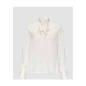 Blouse - Blouseshirt - Satijn - Effen - Lange Mouw