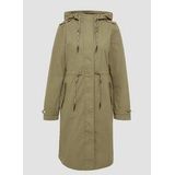 QS - Parka - Olijfgroen - Dames - Katoen - Functioneel voor Vrije Tijd en Overgang