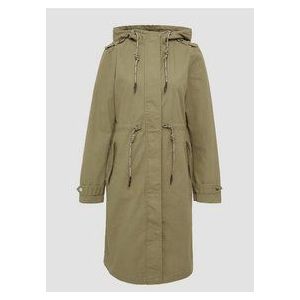 QS - Parka - Olijfgroen - Dames - Katoen - Functioneel voor Vrije Tijd en Overgang