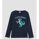 Pailletten - Longsleeve - Kerstmotief - Zwart - Polyester