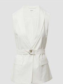 Vest - Lange Viscoseblend - Met Sjaalkraag en Riem