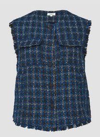 s.Oliver - Bouclévest - Casual - Met Decoratieve Franjes