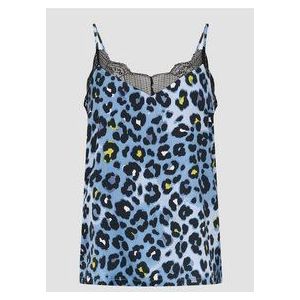 Blouse - Satijnen Top - Kanten Garneersel