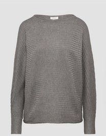 s.Oliver - Gebreide Trui - Relaxte Pasvorm - Vleermuismouwen - Ronde Halslijn