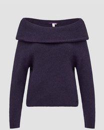 Gebreide Trui - Off-Shoulder - Slanke Pasvorm - Lange Mouwen