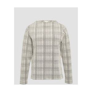 Sweatshirt - Zacht Jacquard - Losse Pasvorm - Elegante Col