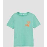 s.Oliver - T-Shirt - Levende Print - Garment-dyed Jersey - Normale Pasvorm