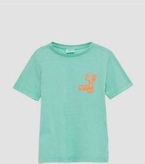 s.Oliver - T-Shirt - Levende Print - Garment-dyed Jersey - Normale Pasvorm