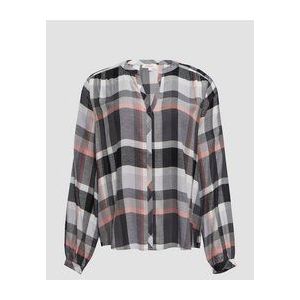 s.Oliver - Blouseshirt - Grijs / Koraal / Zwart / Wit - Lange Mouw