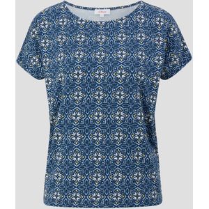 Viscose shirt met print all-over in een relaxed fit