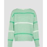 s.Oliver - Trui - Turquoise - Gestreept - Lange Mouw