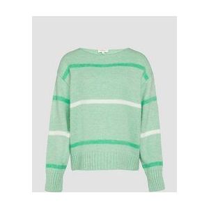 s.Oliver - Trui - Turquoise - Gestreept - Lange Mouw