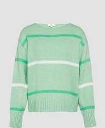 s.Oliver - Trui - Turquoise - Gestreept - Lange Mouw