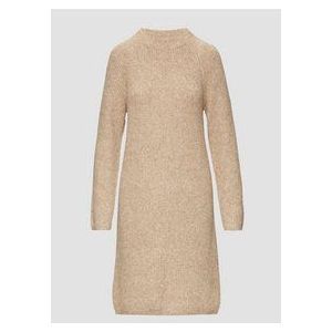 s.Oliver - Gebreide Jurk - Lichtbruin - Met Raglanmouwen