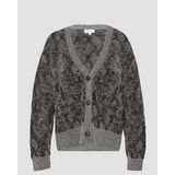 Grijs - Vest - Zonder Capuchon - Met Patroon