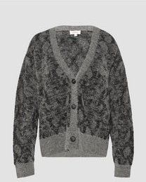 Grijs - Vest - Zonder Capuchon - Met Patroon