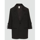 Blazer - Effen - Licht Gevoerd - Normale Pasvorm - Driekwart Mouw