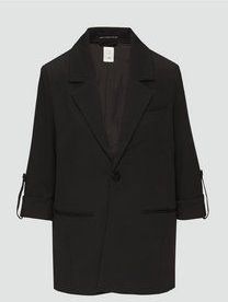 Blazer - Effen - Licht Gevoerd - Normale Pasvorm - Driekwart Mouw