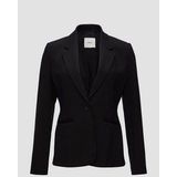 s.Oliver - BLACK LABEL - Blazer - Zwart - Slanke Pasvorm, Knoopsluiting, Viscose