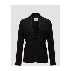 s.Oliver - BLACK LABEL - Blazer - Zwart - Slanke Pasvorm, Knoopsluiting, Viscose