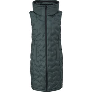 Lange bodywarmer met stiksel