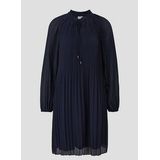 Jurk - Geplooide Chiffonjurk - Lange Mouwen - Tuniekhalslijn