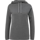 Gebreide hoodie met split in de zoom