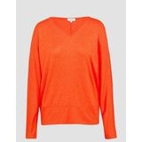 T-shirt - Effen - Jersey - V-hals - Lange Mouw - Losse Pasvorm