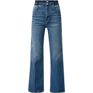 Regular: wide leg jeans met persplooien