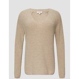 Gebreide Trui - V-hals - Katoenmix - Normale Pasvorm