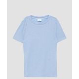 T-shirt - Slim-fit - Geribd - Korte Mouwen - Ronde Hals