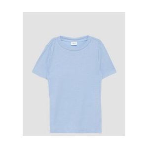 T-shirt - Slim-fit - Geribd - Korte Mouwen - Ronde Hals
