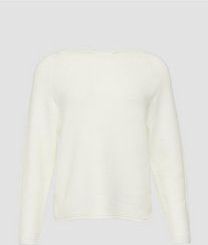 Gebreide Trui - Offwhite - Regular Fit - Lange Mouwen - Boothals