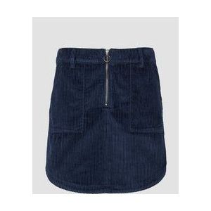 Rok - Corduroy - Korte Rok - Met Rits en Opgestikte Zakken