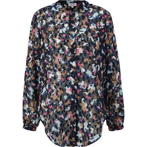 Jacquard blouse met geknoopt detail