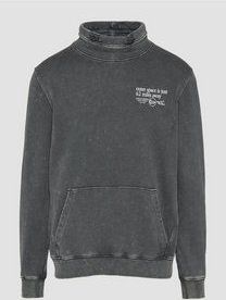 Sweatshirt - Gestructureerd - Met Opstaande Kraag