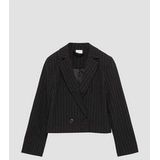 s.Oliver - Blazer - Zwart - Knoopsluiting - Glitterend, Fijne stof, Losse pasvorm, Lange mouw