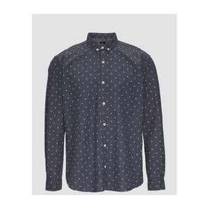 Overhemd - Gestippeld - Katoen - Lange Mouw - Regular Fit