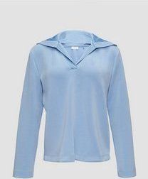 s.Oliver - BLACK LABEL - Shirt - Lichtblauw - Lange Mouw - Losse Pasvorm