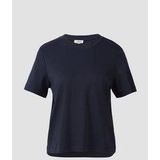 Verkort T-shirt van interlockjersey, Donkerblauw, 34