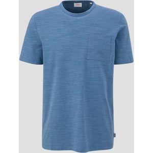 Gemêleerd katoenen T-shirt met borstzak